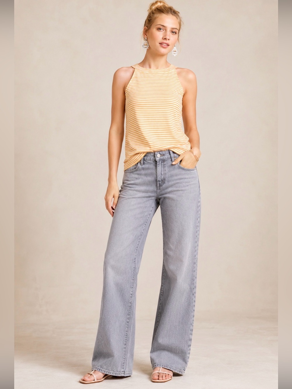 Anthropologie Deletta Isa striped Tank - Picture 1 of 6